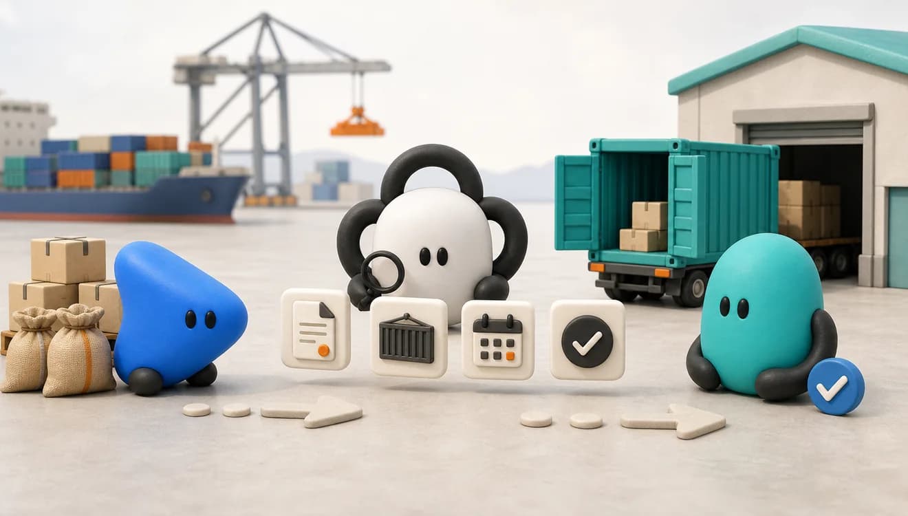 Exporter, shipment records and importer connected in an evidence-verification workflow