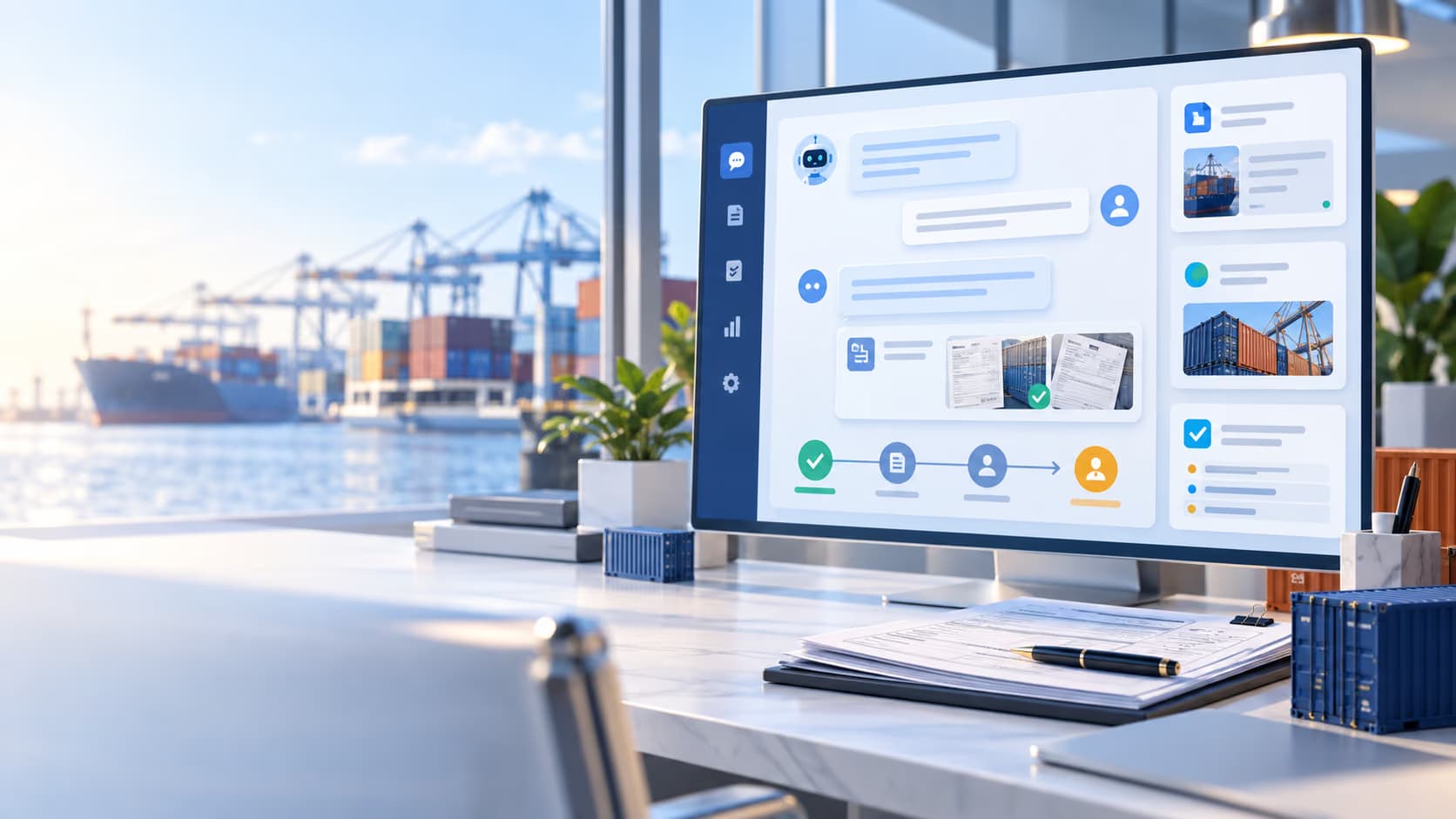 Automate export customer support AI workflow hero