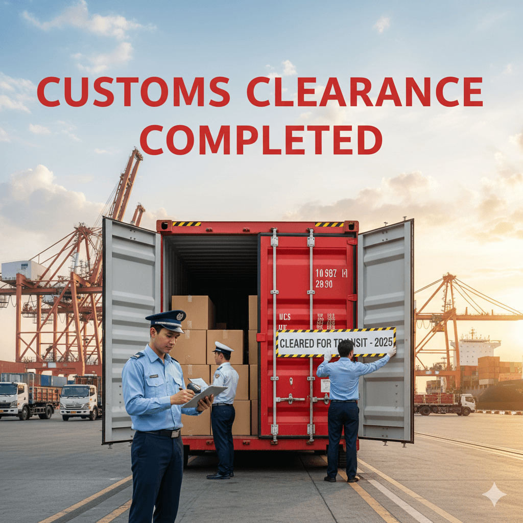 customs clearance completed