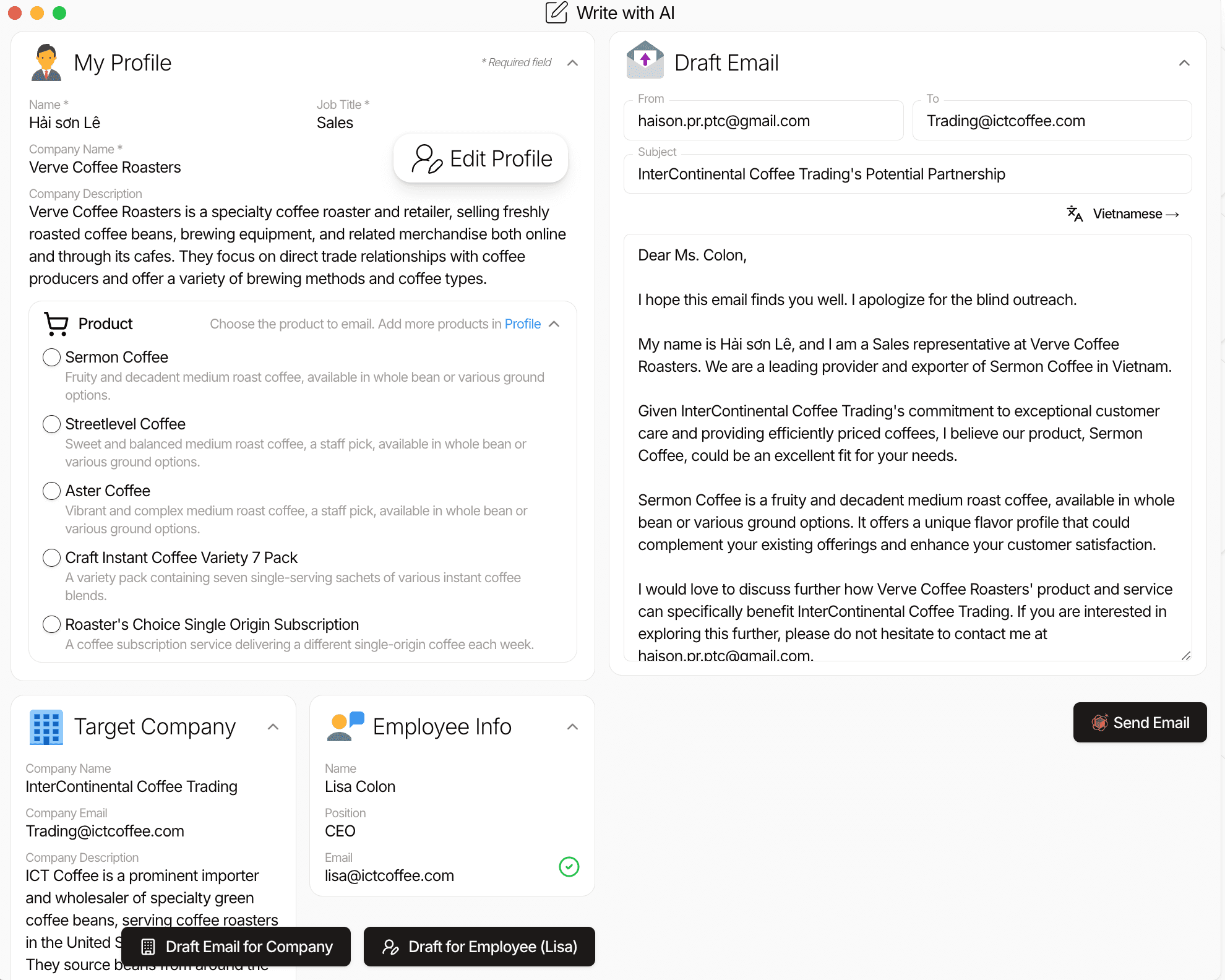 AI email outreach