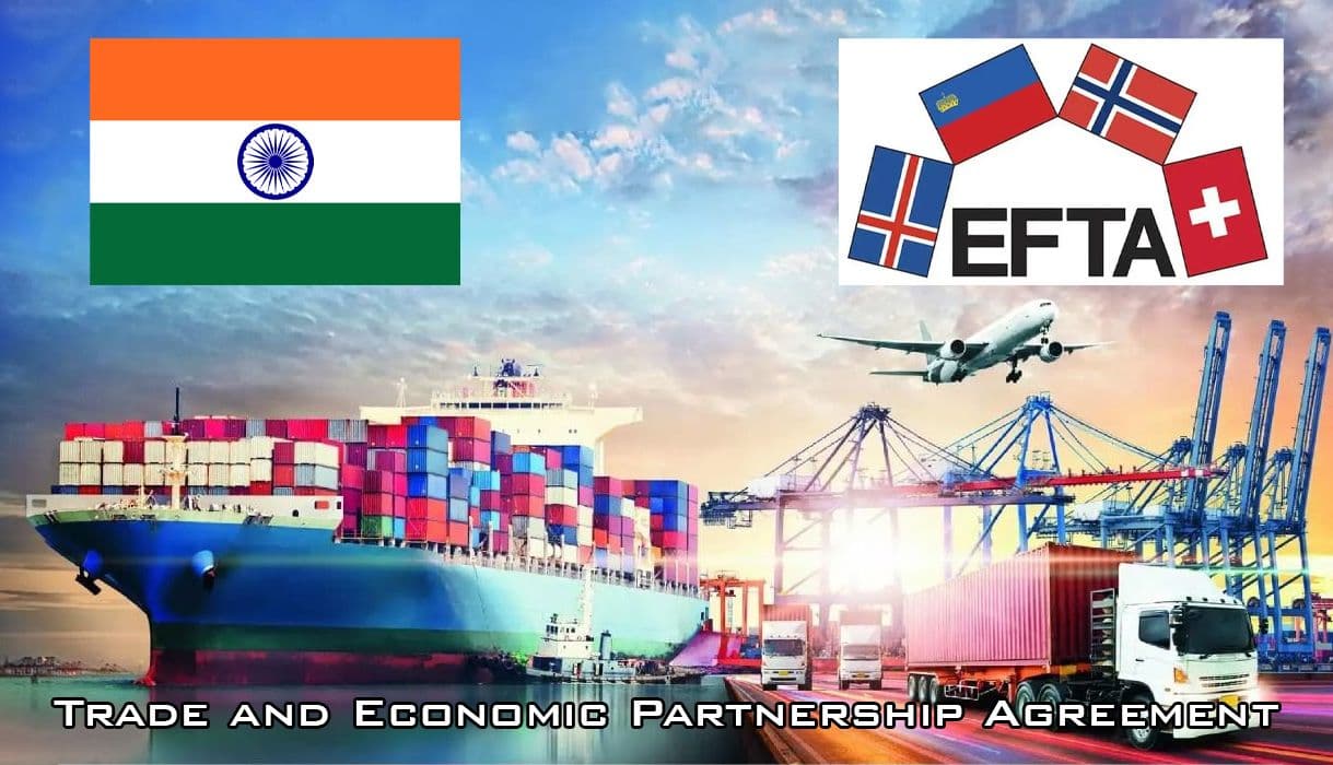 Conceptual graphic representing India FTA Strategy and the proposed dedicated Free Trade Agreement Minister.