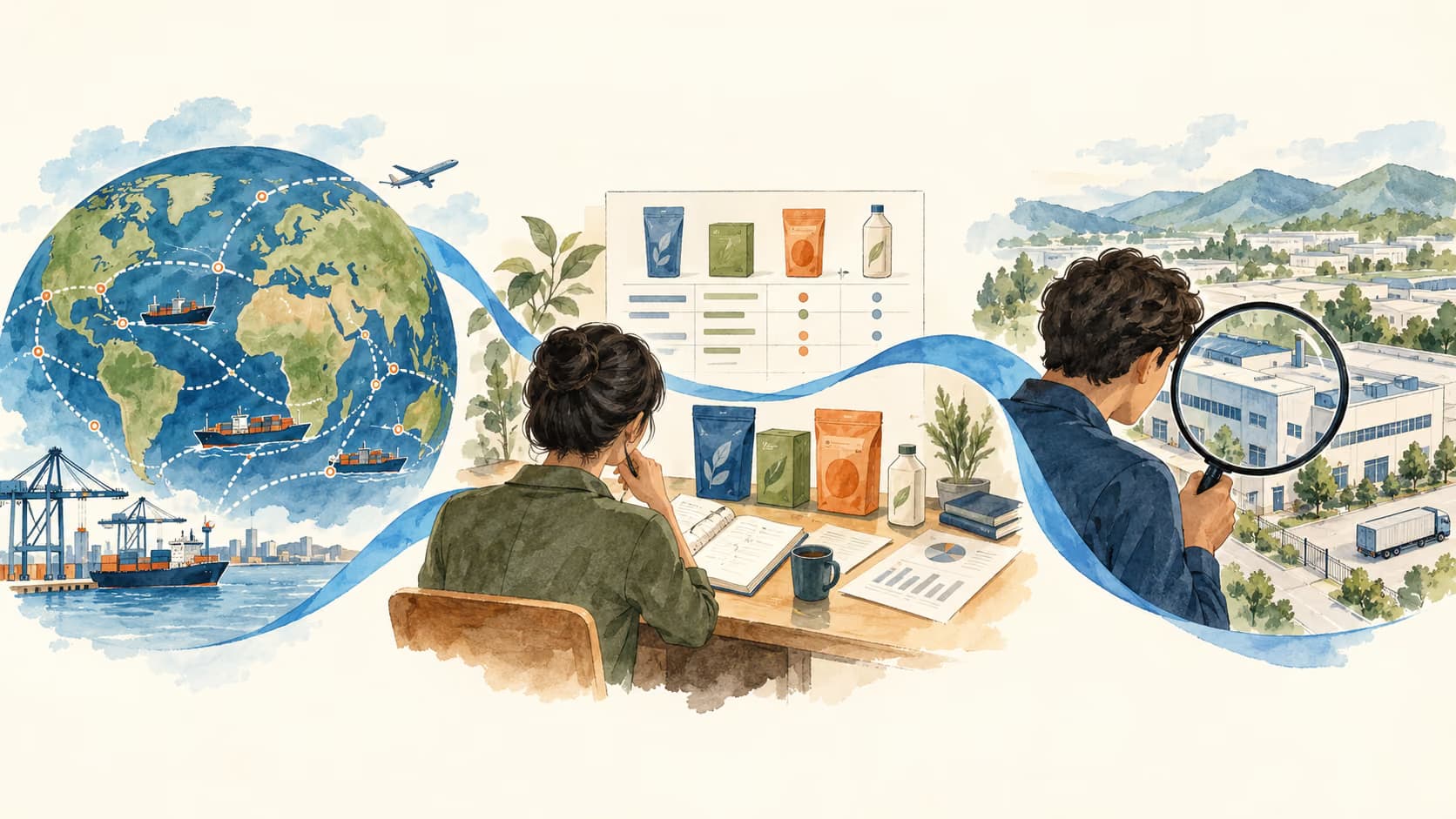 Research journey from a global market through competing products to investigation of one company