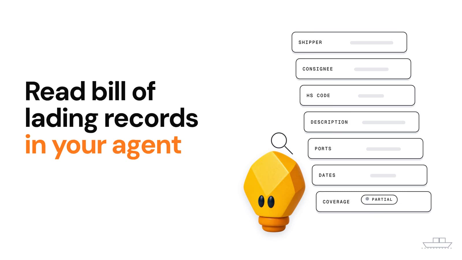 Read bill of lading records in your agent — EximAgent MCP server and CLI tutorial hero