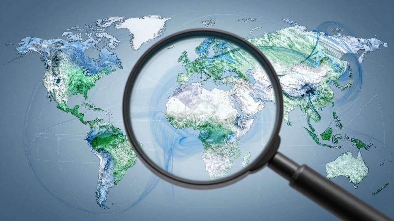 Global trade and HS code intelligence concept.